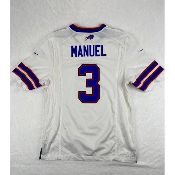 Nike NFL Buffalo Bills #3 Manuel Jersey Men's Small White - Picture 7 of 9
